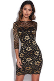 Sequin Embellished Illusion Dress