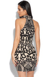 Sequin Embellished Illusion Dress